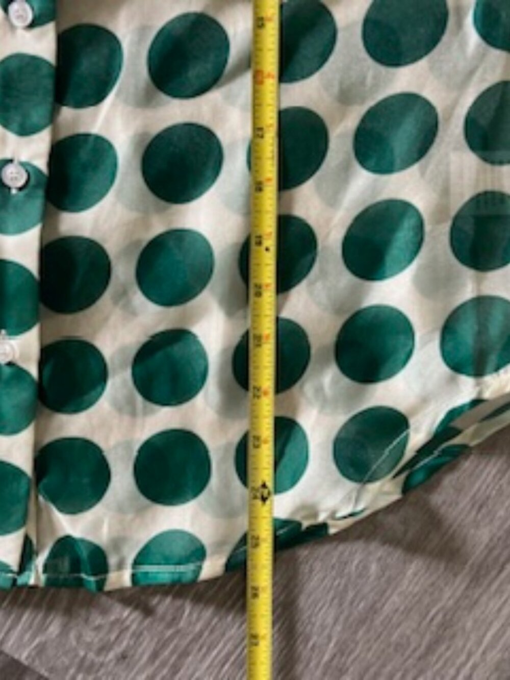NWT G by Gracia Green Sheer Polka Dot Puff Sleeve Top Women's XL - Picture 11 of 13